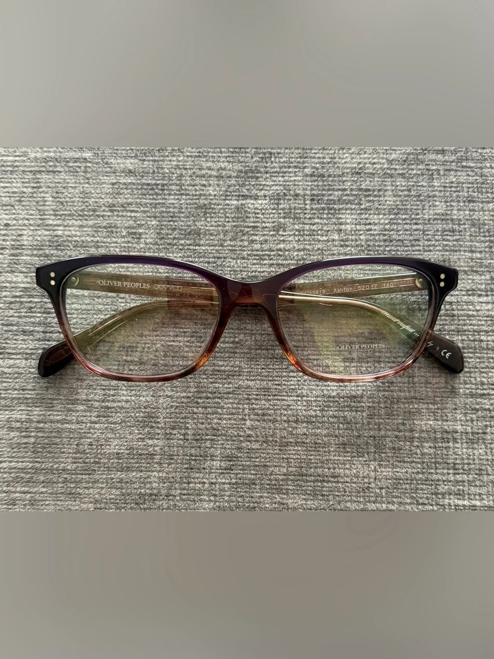 Oliver Peoples Ashton c.1418 Purple and Brown glasses 52-17-140